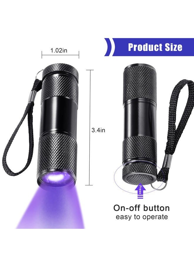 Roceei 10-Piece UV Blacklight Flashlights, LED Flashlights, Compact, Portable, Non-Slip Grip, Purple Light, Detects Pet Stains, Urine, Scorpions, Currency, ID Cards, Gas Leaks - Image 4