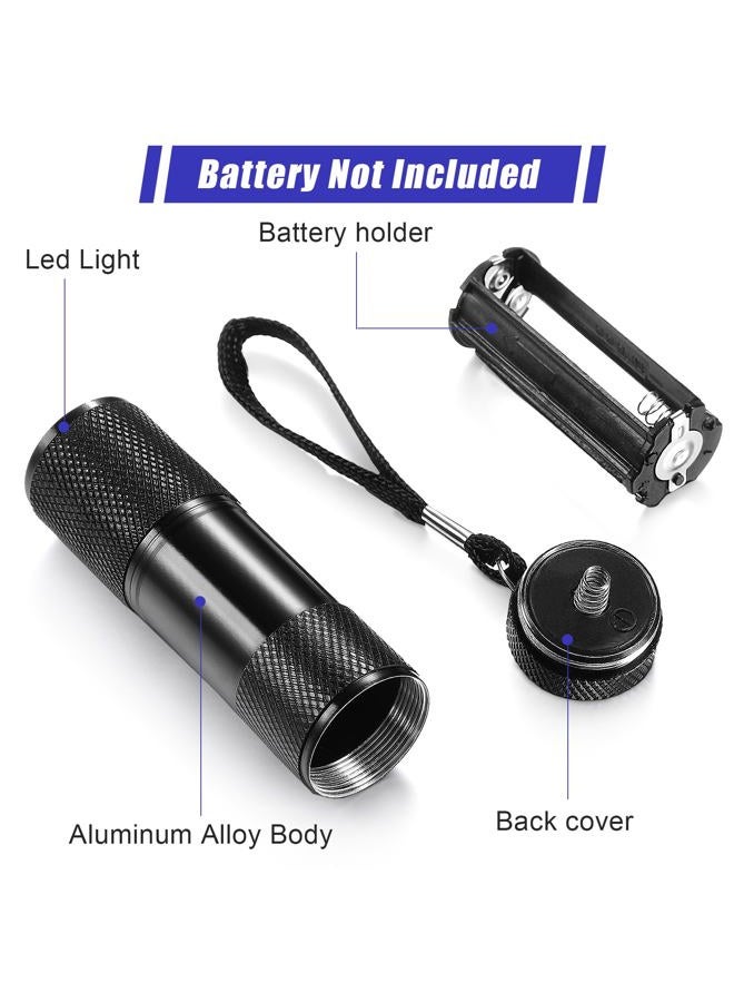 Roceei 10-Piece UV Blacklight Flashlights, LED Flashlights, Compact, Portable, Non-Slip Grip, Purple Light, Detects Pet Stains, Urine, Scorpions, Currency, ID Cards, Gas Leaks - Image 2