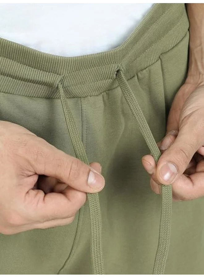 XYXX  Men Terry Cotton-Blend Joggers, Regular Fit, Solid, Pack of 1, XYJOG19L, Tea White, L  | Best Price UAE