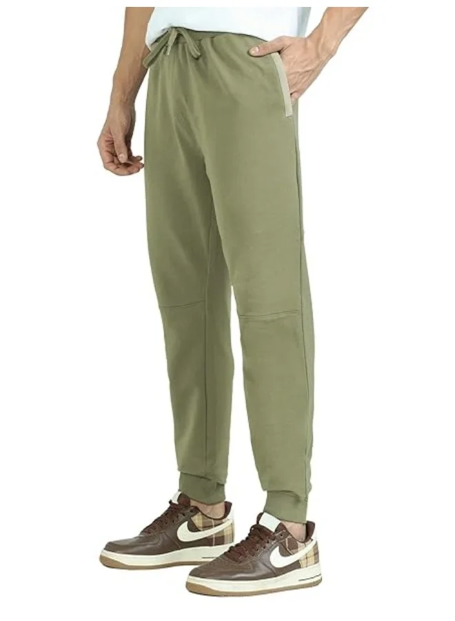 XYXX  Men Terry Cotton-Blend Joggers, Regular Fit, Solid, Pack of 1, XYJOG19L, Tea White, L  | Best Price UAE