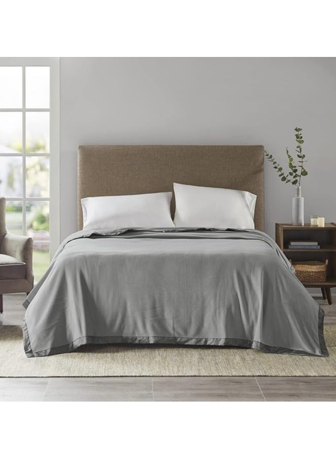 BSB HOME BSB HOME® 220 GSM Premium plush blanket for Single Bed, Sofa, Couch, Travel and Camping AC Blanket | 150 X 220 cm | Grey | ANTIPILL POLO BLANKET  - Image 3