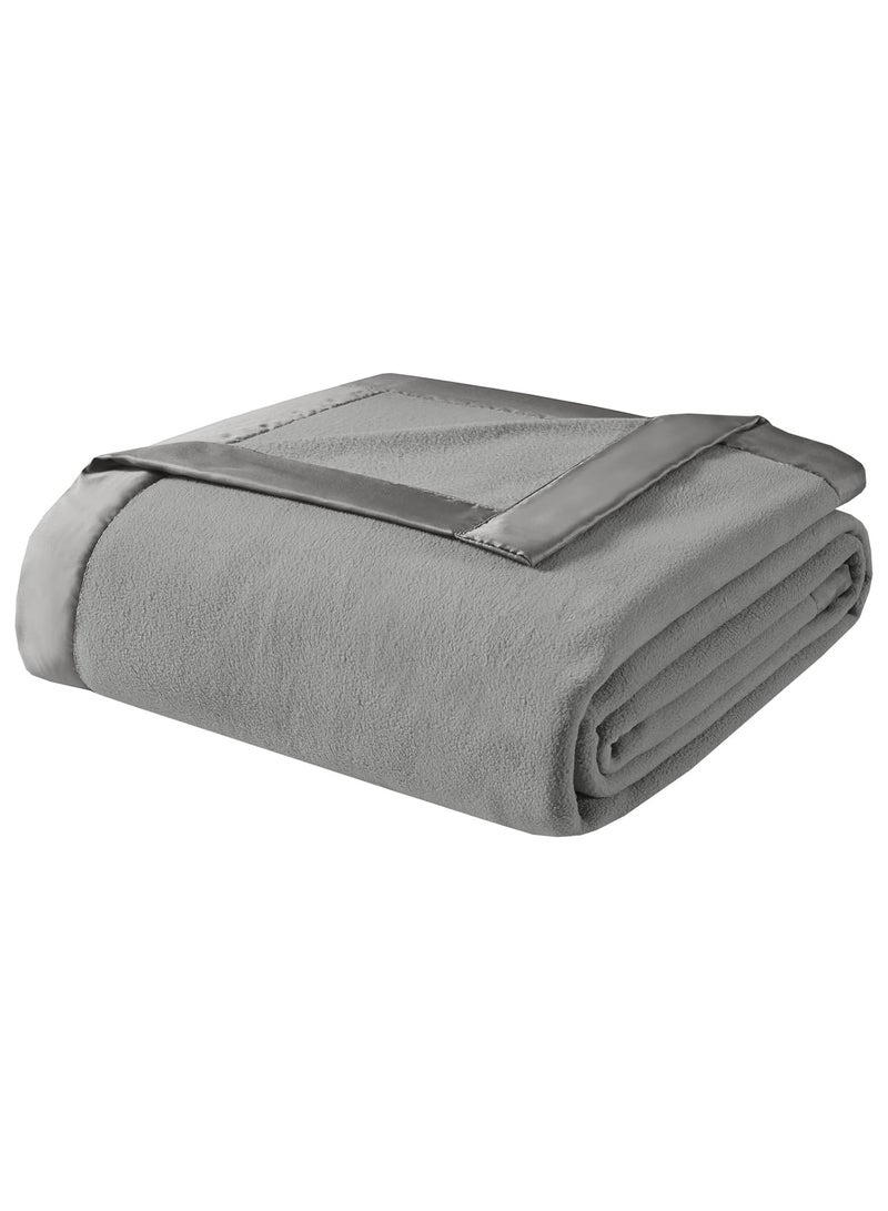 BSB HOME BSB HOME® 220 GSM Premium plush blanket for Single Bed, Sofa, Couch, Travel and Camping AC Blanket | 150 X 220 cm | Grey | ANTIPILL POLO BLANKET  - Image 1