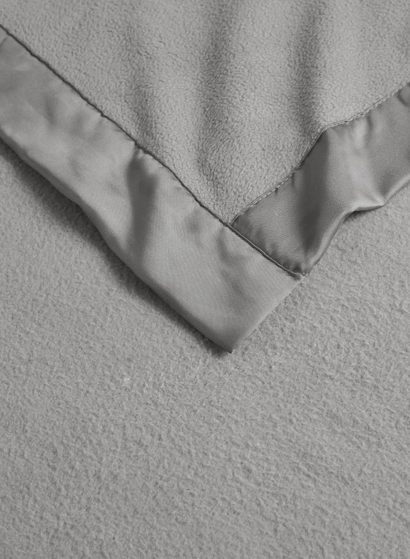BSB HOME BSB HOME® 220 GSM Premium plush blanket for Single Bed, Sofa, Couch, Travel and Camping AC Blanket | 150 X 220 cm | Grey | ANTIPILL POLO BLANKET  - Image 2