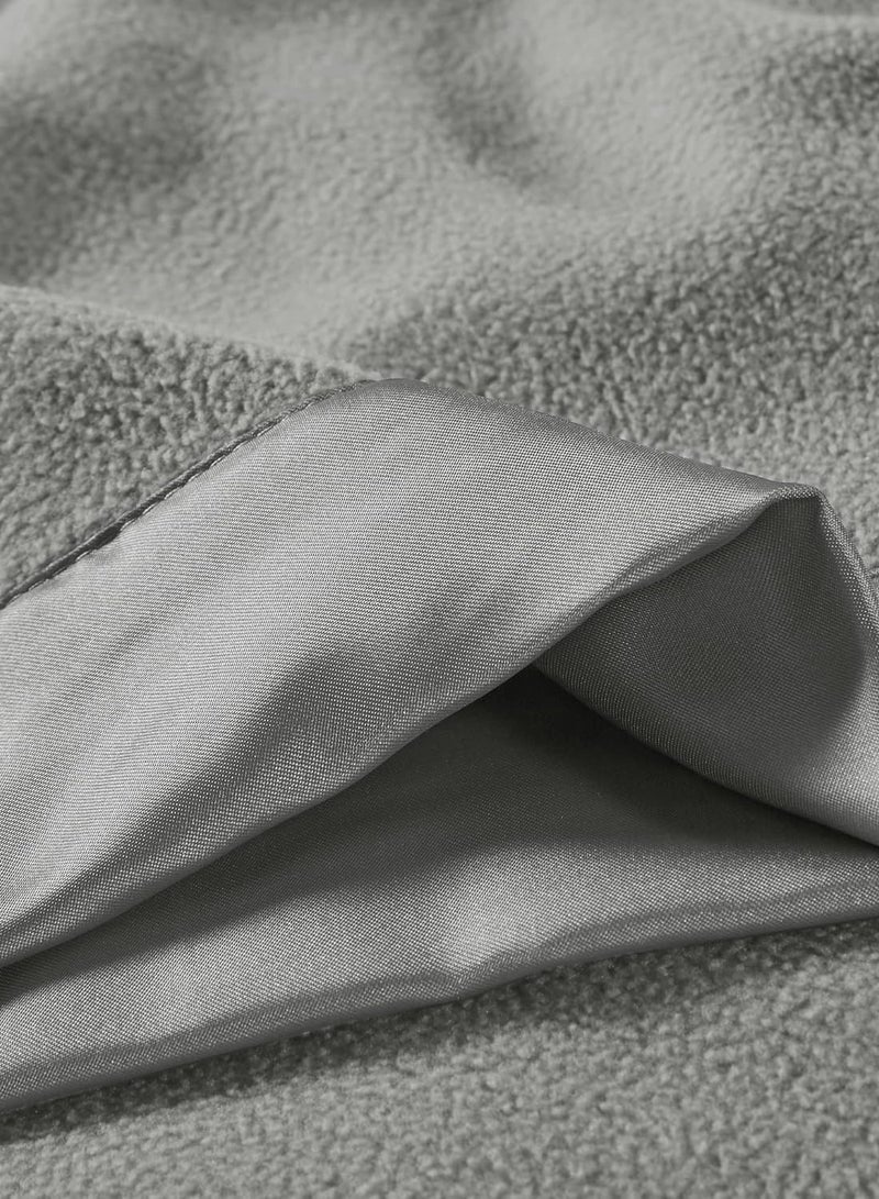 BSB HOME BSB HOME® 220 GSM Premium plush blanket for Single Bed, Sofa, Couch, Travel and Camping AC Blanket | 150 X 220 cm | Grey | ANTIPILL POLO BLANKET  - Image 4