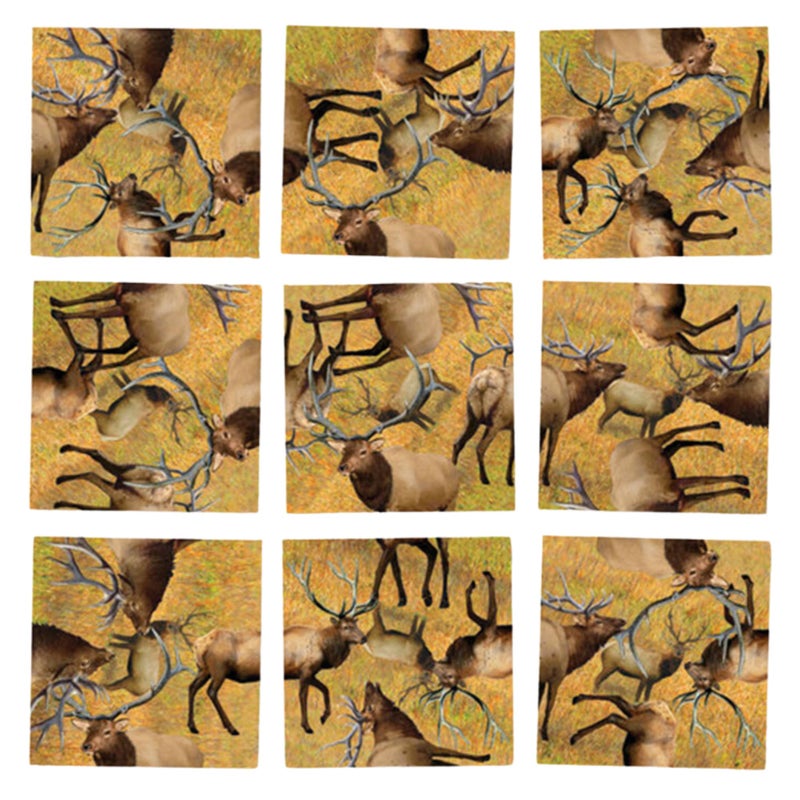 B Dazzle Scramble Squares Elk 9 Piece Challenging Puzzle Amazing Engaging Brain Teaser Mind Game for Children Teens Adults Seniors Boosts Cognitive Function Problem Solving - Image 4