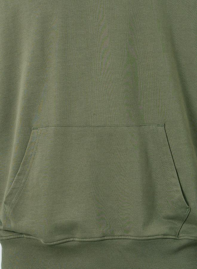 ستايلي هودي فليس واسع بتطريز خلفي - Image 4