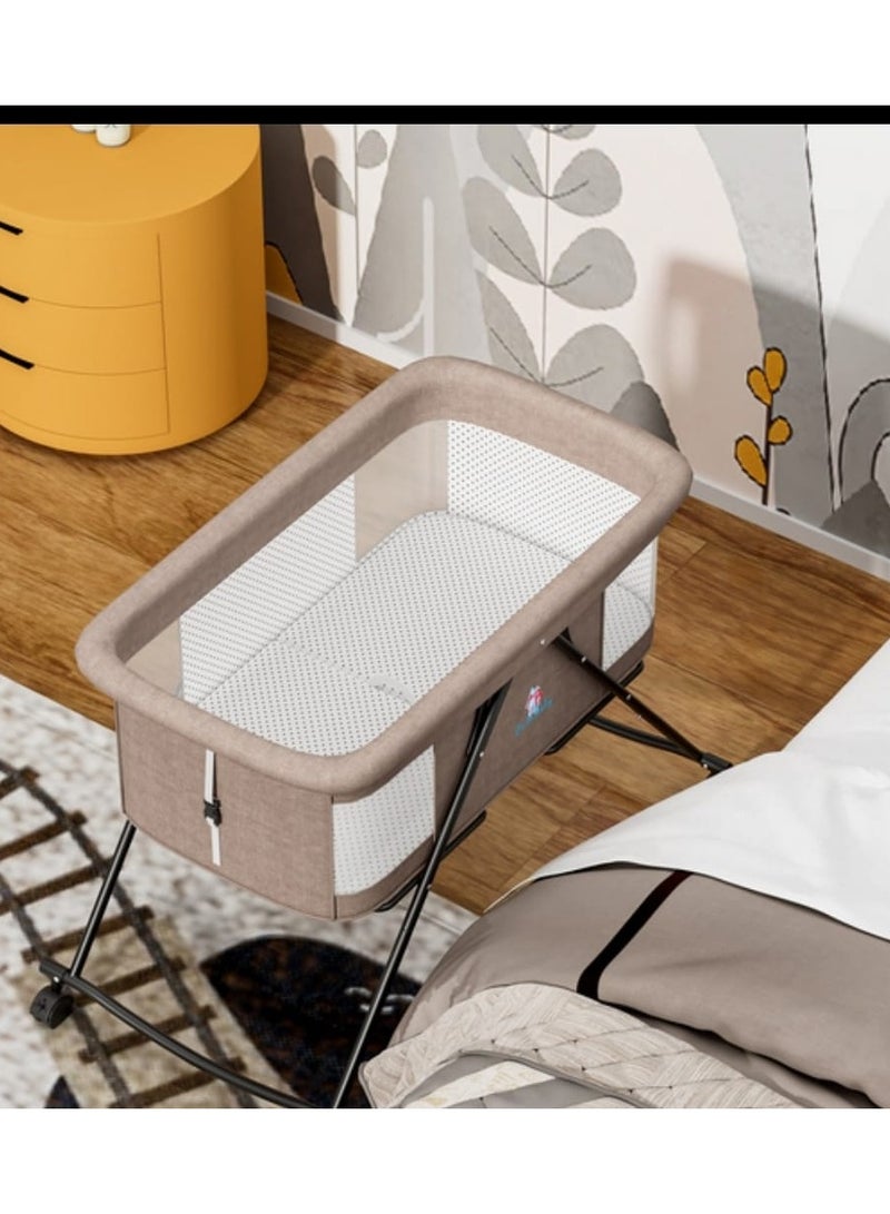 Portable Foldable Baby Bed for Newborn Infant Cradle Newborn Bed Multifunctional Sleep Rocking Bed with Mosquito Net - Image 2