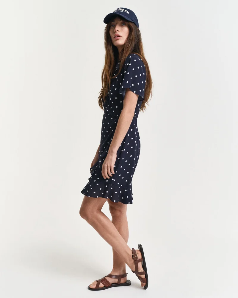 GANT  Regular Dot Print Frill Dress for Women | Best Price UAE