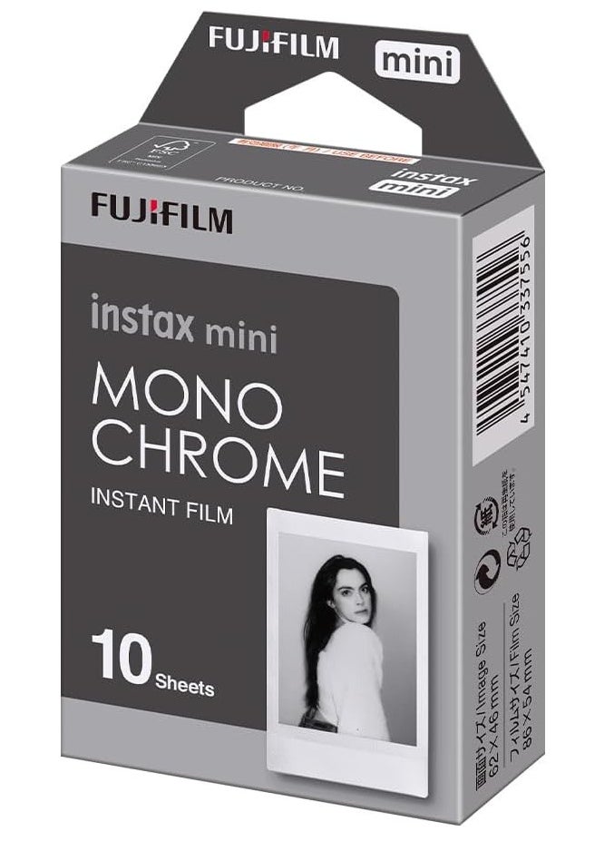 فوجي فيلم - فوجي فيلم Instax Mini Monochrome 10 ورقات - Image 1