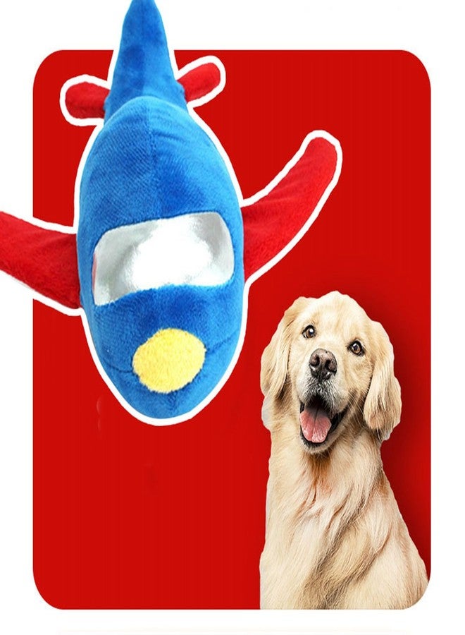 Zerodis Squeaky Dog Chew Toys, Plush Dog Toy Airplane Plush Dog Toys Cute Stuffed Pet Plush Toys Bite Squeaky Toy Interactive Anxiety Reduction Toy for Cats Dogs - Image 3
