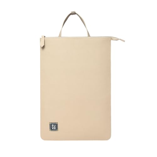 EUME Tech Case Laptop Sleeve 15.6 Inch | Laptop Cover, MacBook Sleeve | Padded Compartment | Vegan Leather Fabric | Fits Up to 15.6" Laptop & MacBook - Ivory - Image 1