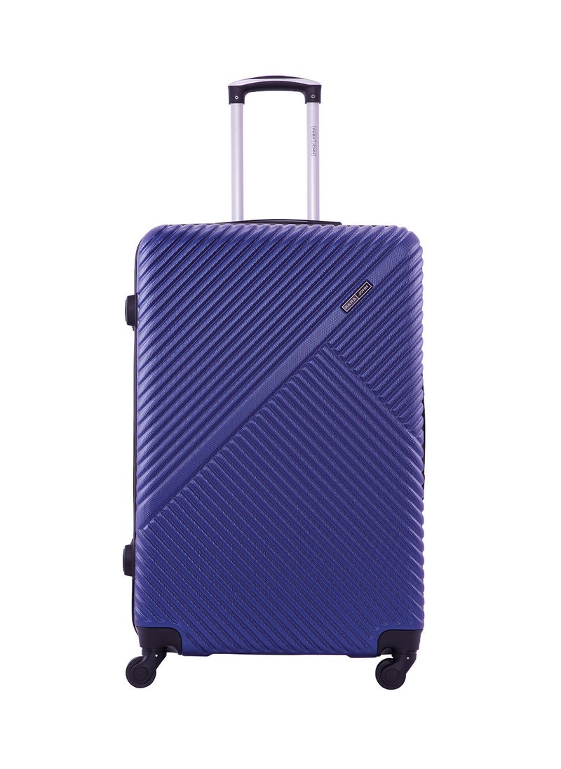 PARAJOHN Aurora Checked-In Luggage Medium (24-Inch) ABS Hard Case Trolley Bag with 4 Spinner Wheels and Lock - Navy Blue  - Image 1