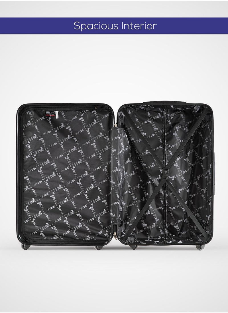 PARAJOHN Aurora Checked-In Luggage Medium (24-Inch) ABS Hard Case Trolley Bag with 4 Spinner Wheels and Lock - Navy Blue  - Image 5