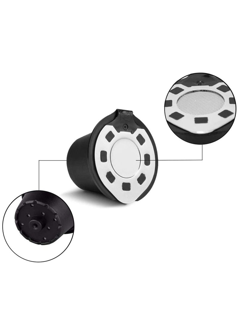 Generic - Refillable Capsules for Compatible with Nespresso,Silver Reusable Coffee Capsule Pods for Compatible with Nespresso Machines with Coffee Spoon with Brush - Image 1