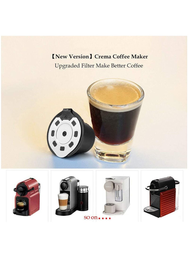 Generic - Refillable Capsules for Compatible with Nespresso,Silver Reusable Coffee Capsule Pods for Compatible with Nespresso Machines with Coffee Spoon with Brush - Image 1