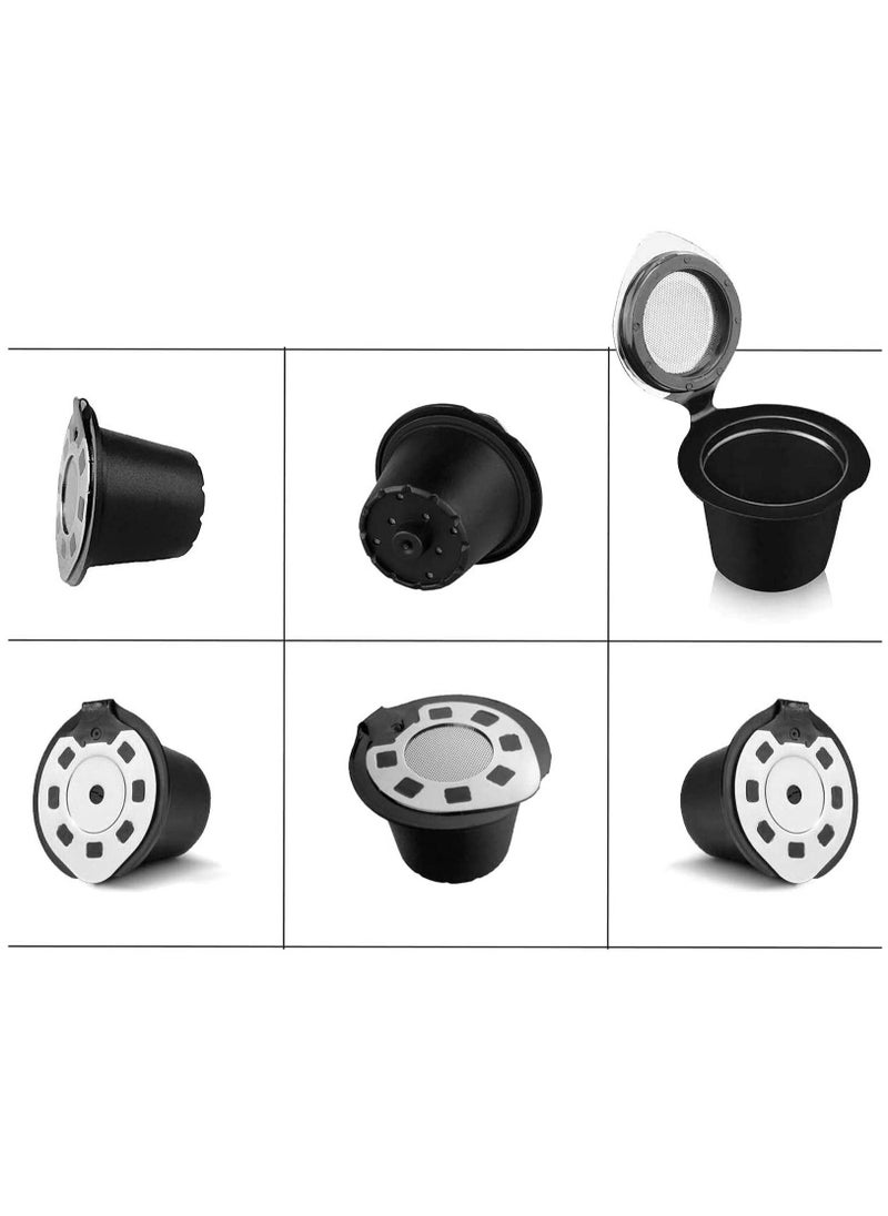 Generic - Refillable Capsules for Compatible with Nespresso,Silver Reusable Coffee Capsule Pods for Compatible with Nespresso Machines with Coffee Spoon with Brush - Image 1