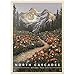 MyPuzzle.com MyPuzzle North Cascades National Park Summer Hike Vintage Poster Premium 1000 Piece Jigsaw Puzzle for Adults - Image 2