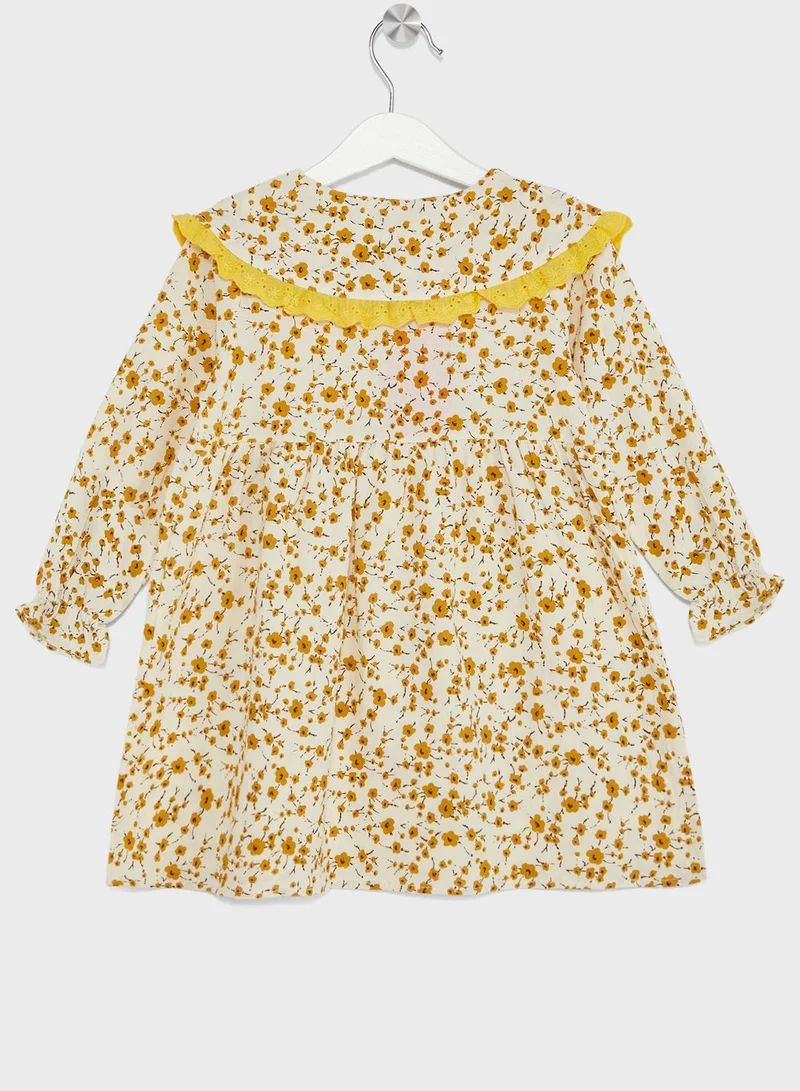 Pinata Girls Floral Printed Long Sleeve Dress