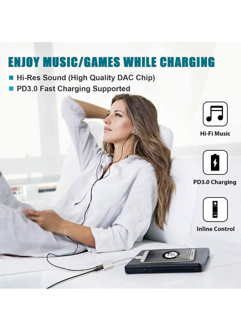 USB C to 3.5mm Jack Headphone Aux Audio Adapter Type C Fast Charging Dongle Converter USBC Earphone Adapter for Google Pixel 4 4XL 3 3XL 2 2XL, iPad Pro 2020 2019 2018, Samsung Note 10/S20 and More  - Image 3