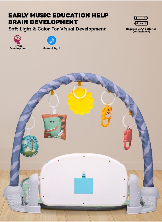 بيبي لعبة Kick & Play Piano Playgym للأطفال، صالة ألعاب رياضية للأطفال مع بيانو دوار، 5 ألعاب خشخشة معلقة لزحف الأطفال حديثي الولادة، صالة ألعاب رياضية للأطفال من عمر 0 ​​إلى 12 شهرًا، صبي فتاة LGL  - Image 5