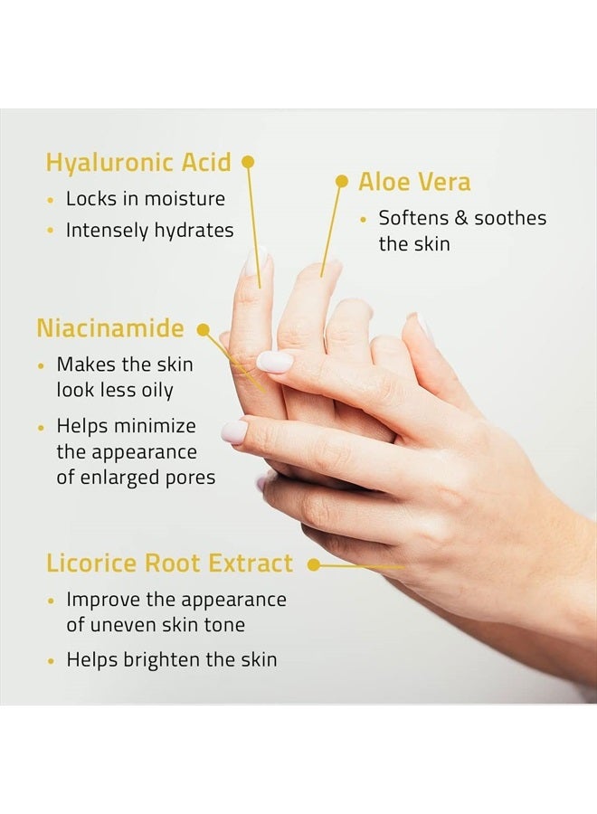 Yeouth Niacinamide Serum for Face 10% with Hyaluronic Acid and Aloe Vera, Hydrating B3 Face Serum for Women and Men, Enhances the Look of Even-Toned Skin 2oz - Image 5