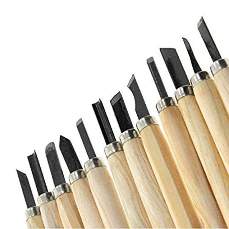 DIY Crafts Design No 4 Pack of 12 Pcs Wood Carving ToolMini Design No 4 Pack of 12 Pcs - Image 3