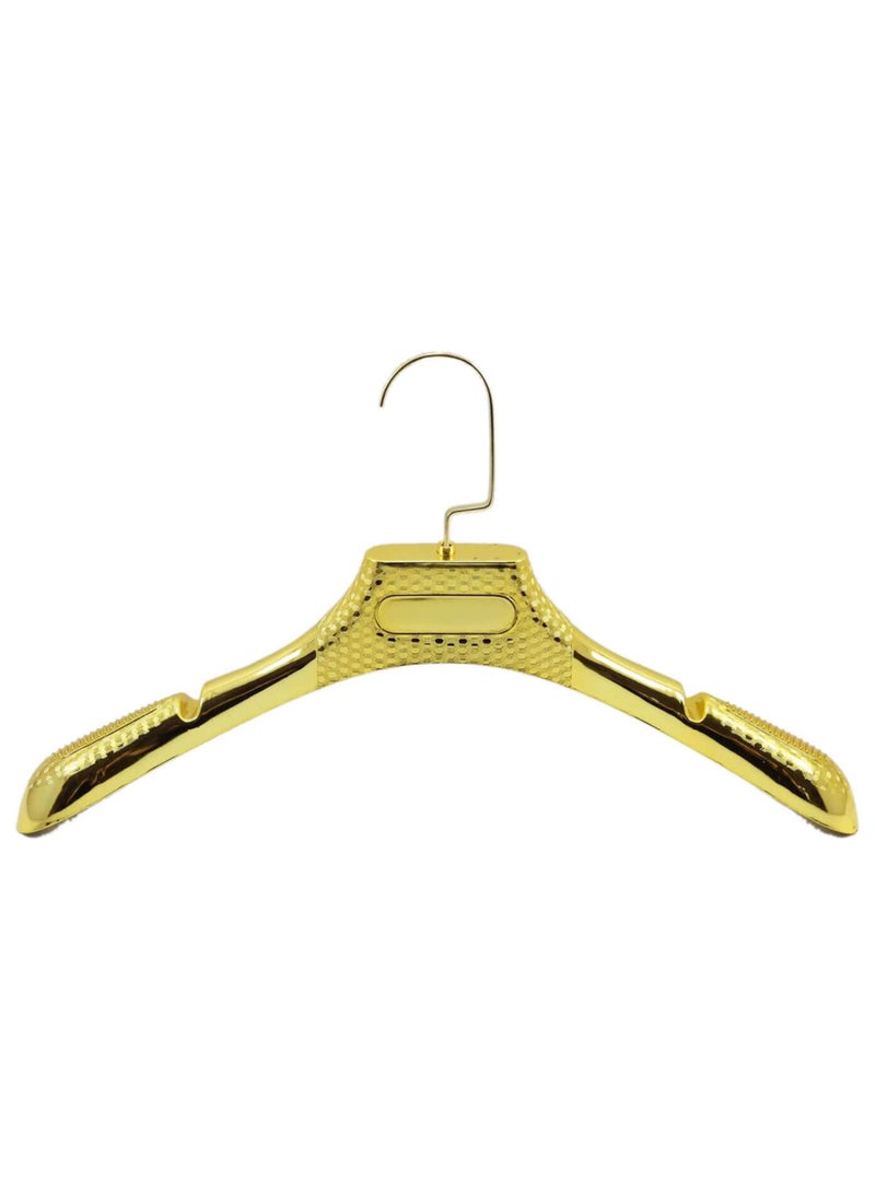 ORTUK 12pcs Closet Hangers Wide Shoulder Clothes Hangers, Metal Swivel Hook Rotatable 360° Suit Hanger, Plastic Coats Hanger for Jackets, Sweaters, Suits, Dresses for Men Women Gold Clothes Hanger 39cm - Image 2