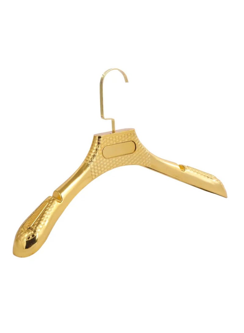 ORTUK 12pcs Closet Hangers Wide Shoulder Clothes Hangers, Metal Swivel Hook Rotatable 360° Suit Hanger, Plastic Coats Hanger for Jackets, Sweaters, Suits, Dresses for Men Women Gold Clothes Hanger 39cm - Image 4
