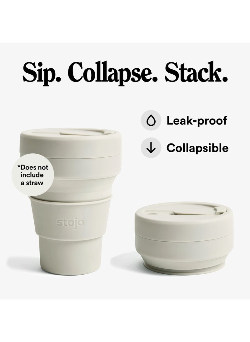 Stojo On The Go Coffee Cup | Pocket Size Collapsible Silicone Travel Cup, 12oz / 355ml | No Straw Included  - Image 3