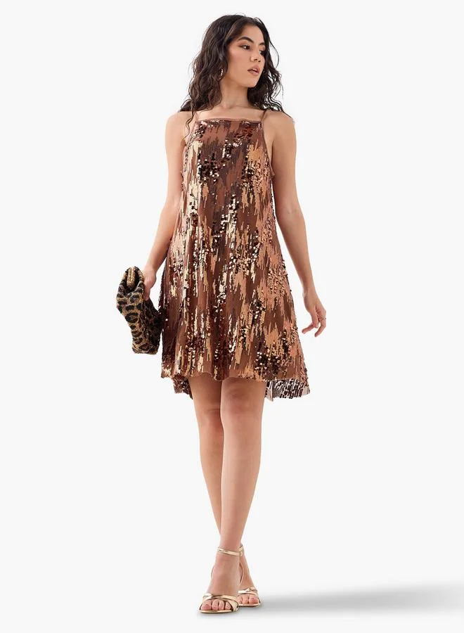 2Xtremz 2Xtremz Sequin Embellished Strappy Dress