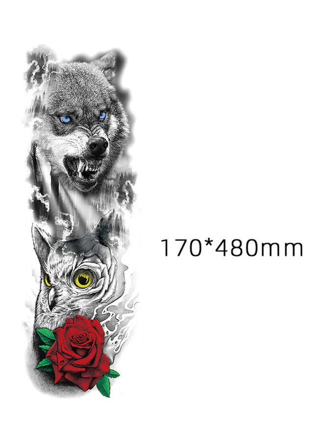 NIBEMINENT Waterproof Large Vine Peony Rose Flower Tattoo Sticker Multicolour - Image 4