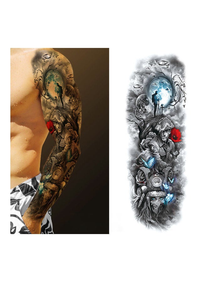 NIBEMINENT Waterproof Large Vine Peony Rose Flower Tattoo Sticker Multicolour - Image 5