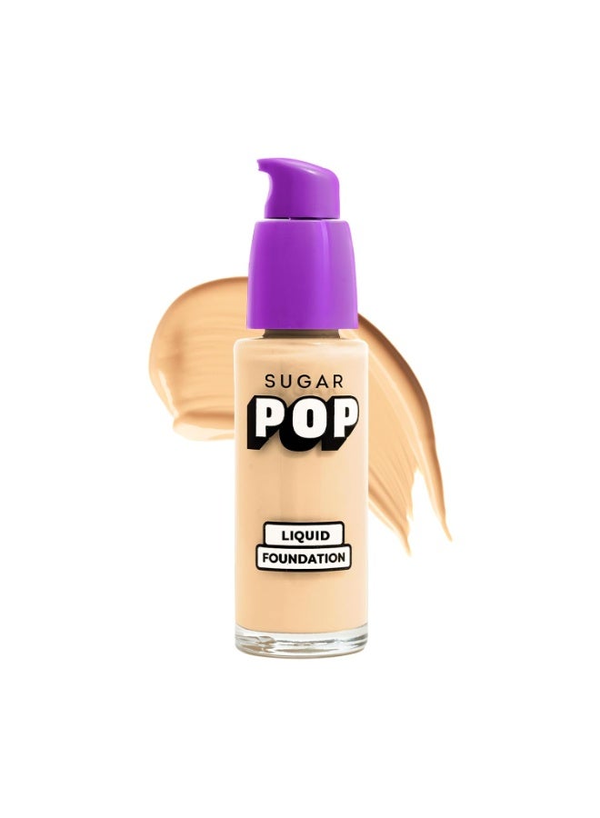 سكر بوب كريم أساس سائل SUGAR POP | كريم أساس بلمسة مطفية فائقة للنساء | مقاوم للماء | يدوم 10 ساعات | 30 مل - درجة 01 Cashew - Image 1