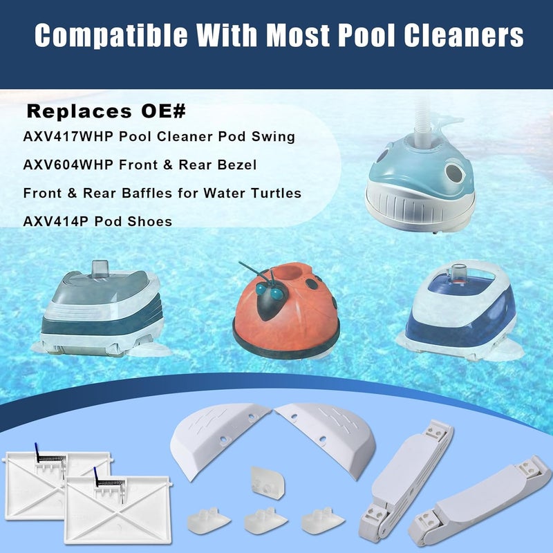 Wadoy AXV417WHP Pool Cleaner Pod Swing Kit, Upgrade AXV604WHP Front and Rear Bezels with AXV414P Pod Shoes Compatible with Hayward Navigator Pool Vacuum Body Ultra Pool Cleaner Part - Image 4