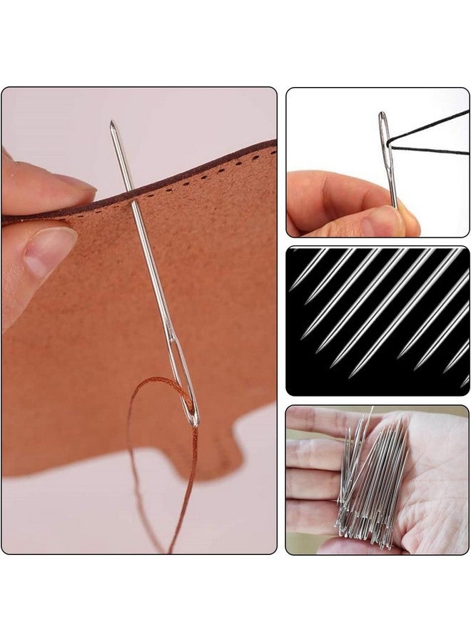 COOFANDY Large Eye Sewing Needles, 30 Pcs Hand Embroidery and Yarn Needles for Crochet Projects, Sharp Darning, Self Threading With Wooden Case - Image 3