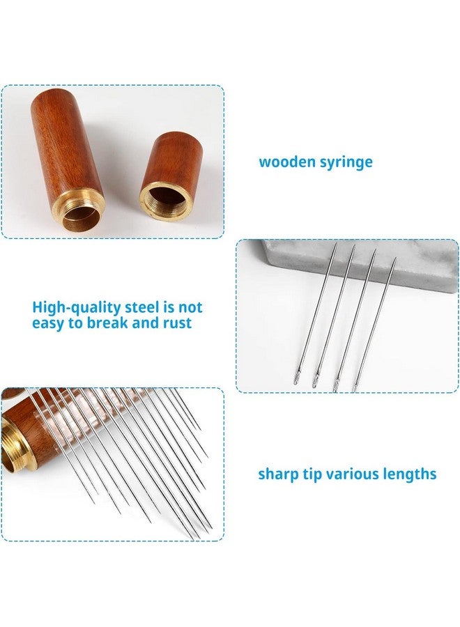 COOFANDY Large Eye Sewing Needles, 30 Pcs Hand Embroidery and Yarn Needles for Crochet Projects, Sharp Darning, Self Threading With Wooden Case - Image 2