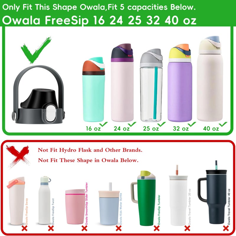 MALAXIGOO 2 IN 1 Replacement Lid for Owala Freesip16oz 24oz 32oz 40oz Water Bottle, One Button Top Replacement Lid Accessory, Leakproof, BPA-FreeDishwasher Safe, Smart Design - Image 2