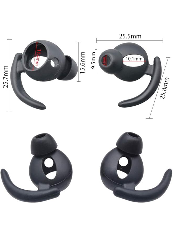 إيروريكس أغطية مرنة من السيليكون وخفيفة الوزن من مادة TPU مع صوت سلس وغطاء متوافق مع سماعات Airpods اللاسلكية والسلكية باللون الأسود - Image 2