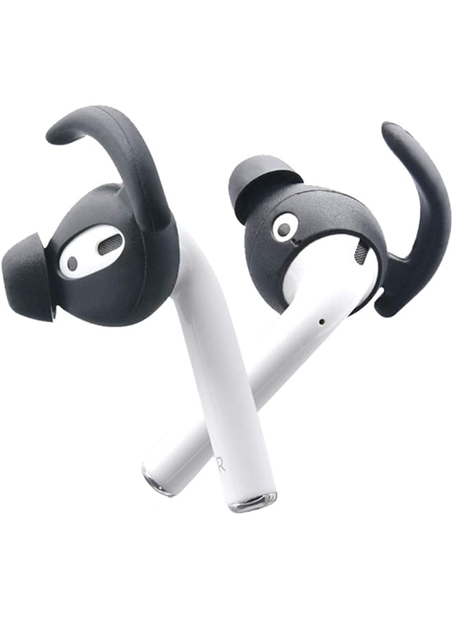 إيروريكس أغطية مرنة من السيليكون وخفيفة الوزن من مادة TPU مع صوت سلس وغطاء متوافق مع سماعات Airpods اللاسلكية والسلكية باللون الأسود - Image 1