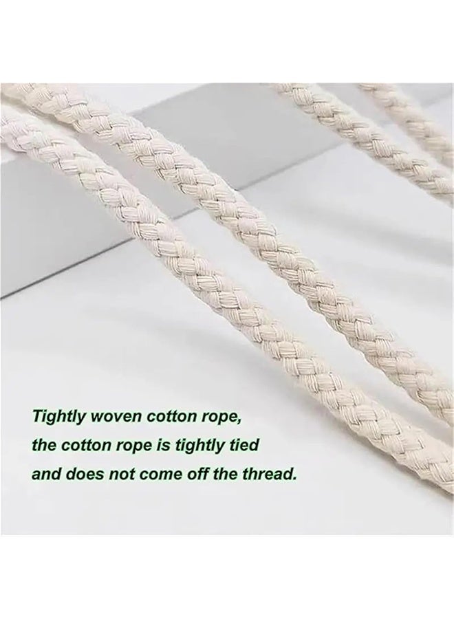 2Pcs Bohemian Curtain Tiebacks with Rhinestone Buckles, Adjustable Cotton Cord Curtain Straps, Decorative Home Drapery Holdbacks (Beige) - Image 3