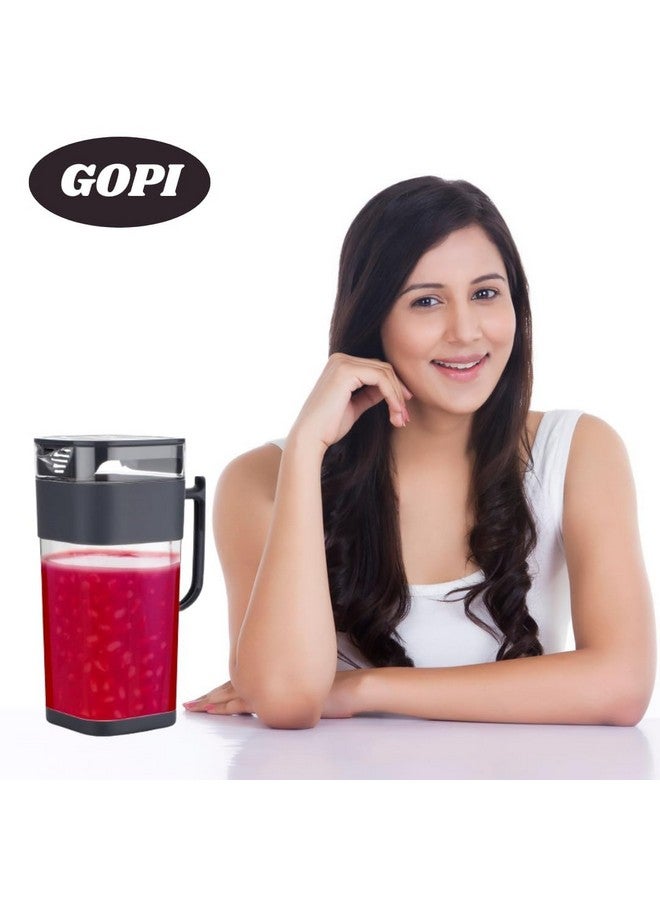 GOPI جالون ماء جوبى مع غطاء 2 لتر، غطاء محكم، إبريق شاي مثلج | جالون ماء | ماء ساخن وبارد | إبريق مشروبات الحليب والعصير | لاسي | كوكتيل - Image 5