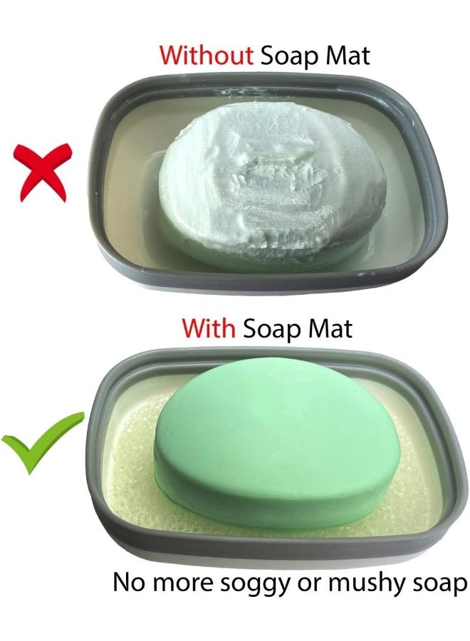 kiasona Travel Soap Box, Soap Bar Holder Dish Container Case With Sponge Saver Drain And Silicone Band, Strong Sealing, Leak Proof, Portable, Best For Bathroom, Shower, Gym, School, Camping, Hiking, Vacation  - Image 3