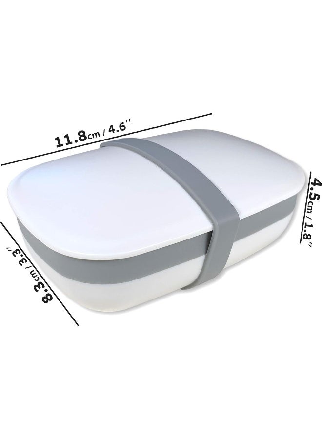 kiasona Travel Soap Box, Soap Bar Holder Dish Container Case With Sponge Saver Drain And Silicone Band, Strong Sealing, Leak Proof, Portable, Best For Bathroom, Shower, Gym, School, Camping, Hiking, Vacation  - Image 5