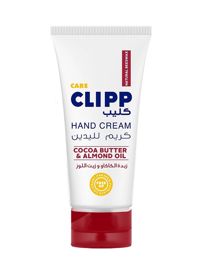 CLIPP Clipp Cocoa Butter Almond Oil Hand Cream All Skin Types Natural Beeswax 75ml - Image 1