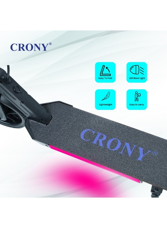 كروني سكوتر كهربائي للأطفال S31، محرك 130 واط، سرعة 10-16 كم/ساعة، بطارية 21 فولت/2.5 أمبير/ساعة، مدى 5-8 كم، قابل للطي والحمل، هيكل من سبائك الألومنيوم خفيف الوزن، شاشة LED وأضواء، فرامل قدم آمنة، أقصى حمولة 100 كجم، سكوتر كهربائي مناسب للمبتدئين والأطفال والمراهقين والشباب، تصميم سهل الطي، هيكل متين، مثالي للتنقلات القصيرة والمغامرات الخارجية، سكوتر بطارية صديق للبيئة، لون أسود - Image 3