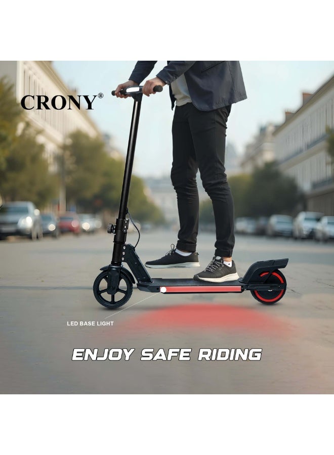 كروني سكوتر كهربائي للأطفال S31، محرك 130 واط، سرعة 10-16 كم/ساعة، بطارية 21 فولت/2.5 أمبير/ساعة، مدى 5-8 كم، قابل للطي والحمل، هيكل من سبائك الألومنيوم خفيف الوزن، شاشة LED وأضواء، فرامل قدم آمنة، أقصى حمولة 100 كجم، سكوتر كهربائي مناسب للمبتدئين والأطفال والمراهقين والشباب، تصميم سهل الطي، هيكل متين، مثالي للتنقلات القصيرة والمغامرات الخارجية، سكوتر بطارية صديق للبيئة، لون أسود - Image 5