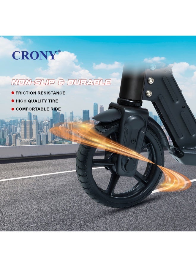 كروني سكوتر كهربائي للأطفال S31، محرك 130 واط، سرعة 10-16 كم/ساعة، بطارية 21 فولت/2.5 أمبير/ساعة، مدى 5-8 كم، قابل للطي والحمل، هيكل من سبائك الألومنيوم خفيف الوزن، شاشة LED وأضواء، فرامل قدم آمنة، أقصى حمولة 100 كجم، سكوتر كهربائي مناسب للمبتدئين والأطفال والمراهقين والشباب، تصميم سهل الطي، هيكل متين، مثالي للتنقلات القصيرة والمغامرات الخارجية، سكوتر بطارية صديق للبيئة، لون أسود - Image 4