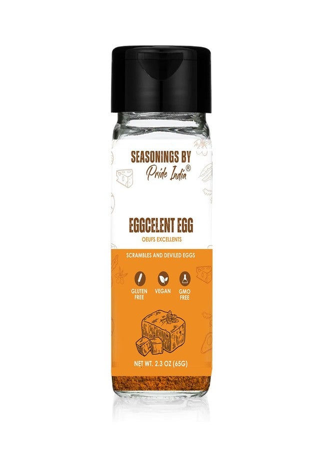 Pride Of India Vegan Egg Seasoning 2.3 oz (65 gm) w/Convenient Dual Sifter Cap Savory Spicy Tangy Aromatic Flavour | For Tofu Scramble Quinches |Non Bio-Engineered Vegan Gluten Free by Pride of India - Image 1