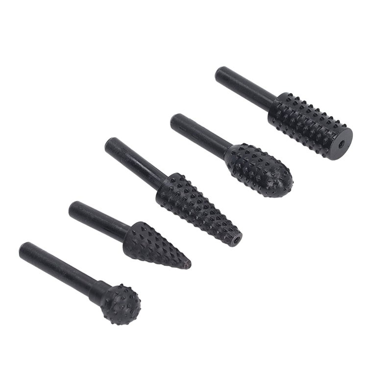 5Pcs Burr Set 1/4 Inch Shank Die Grinder Bits for Wood Grinding Engraving Porting - Image 2