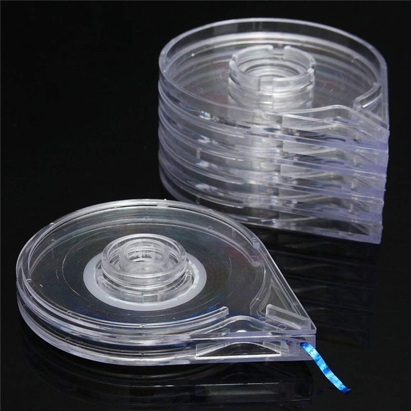 Luzen 12Pcs Empty Nail Art Striping Tape Line Case Tools Sticker Box Holder Nail Art Tape Roller Dispenser for Easy Use DIY Sticker Nail Design Manicure Tool, Clear - Image 2